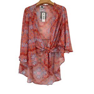 Laundry By Shelli Segal Convertible Caftan  Paisley Print One Size new